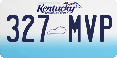 KY license plate 327MVP