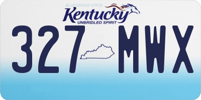 KY license plate 327MWX