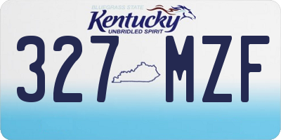 KY license plate 327MZF