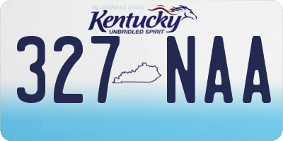 KY license plate 327NAA