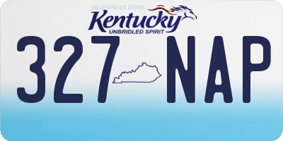 KY license plate 327NAP