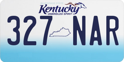 KY license plate 327NAR
