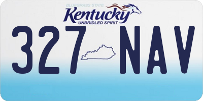 KY license plate 327NAV