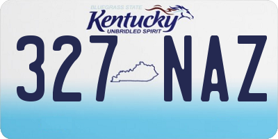 KY license plate 327NAZ