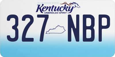 KY license plate 327NBP