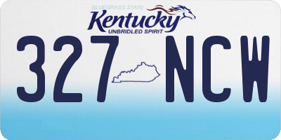 KY license plate 327NCW