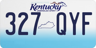 KY license plate 327QYF