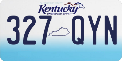 KY license plate 327QYN