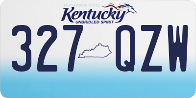 KY license plate 327QZW