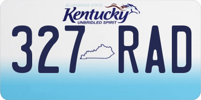 KY license plate 327RAD