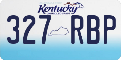 KY license plate 327RBP