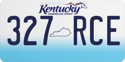 KY license plate 327RCE