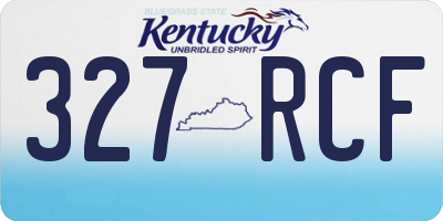 KY license plate 327RCF