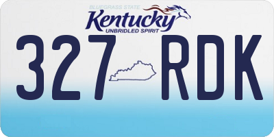 KY license plate 327RDK