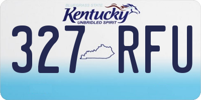 KY license plate 327RFU