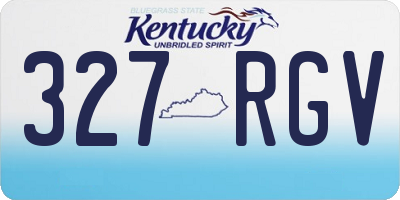 KY license plate 327RGV