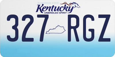 KY license plate 327RGZ
