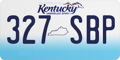 KY license plate 327SBP