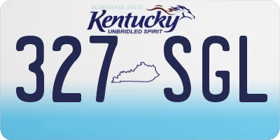 KY license plate 327SGL