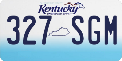 KY license plate 327SGM