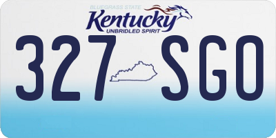 KY license plate 327SGO