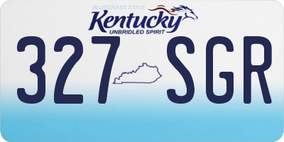 KY license plate 327SGR
