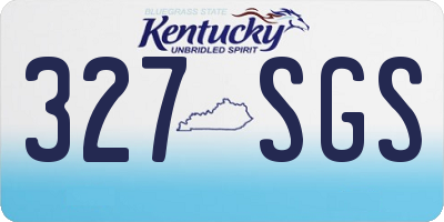KY license plate 327SGS