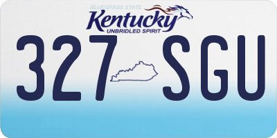KY license plate 327SGU