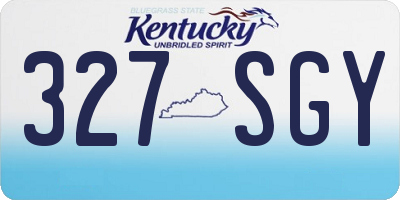 KY license plate 327SGY