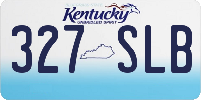 KY license plate 327SLB