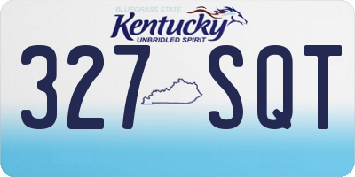 KY license plate 327SQT