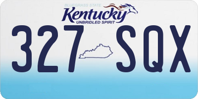 KY license plate 327SQX