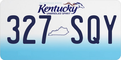 KY license plate 327SQY