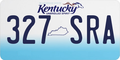 KY license plate 327SRA
