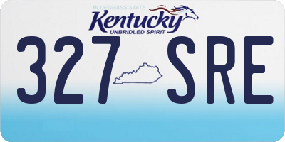 KY license plate 327SRE