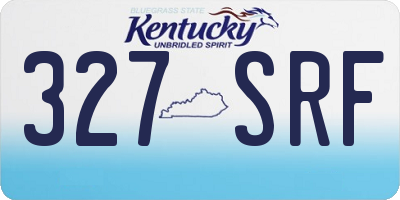 KY license plate 327SRF