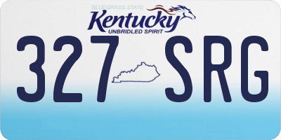 KY license plate 327SRG