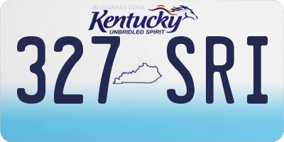 KY license plate 327SRI