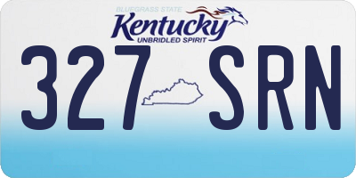 KY license plate 327SRN