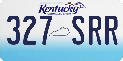 KY license plate 327SRR