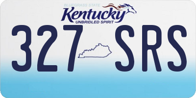 KY license plate 327SRS