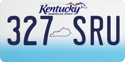 KY license plate 327SRU
