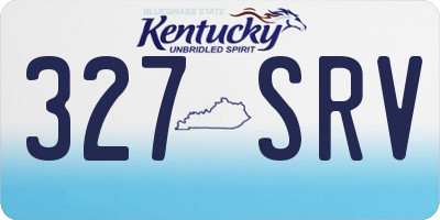 KY license plate 327SRV