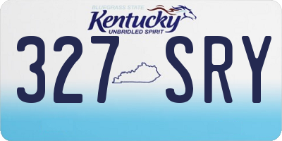KY license plate 327SRY