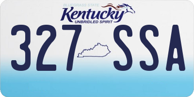 KY license plate 327SSA