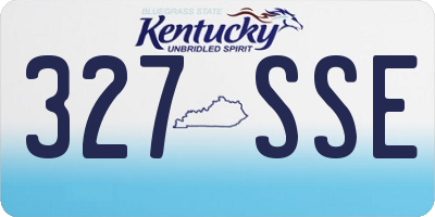 KY license plate 327SSE