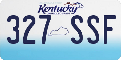 KY license plate 327SSF