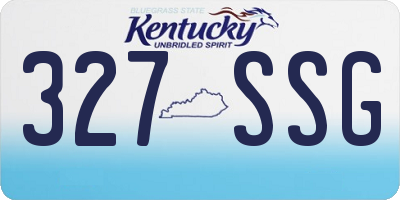 KY license plate 327SSG