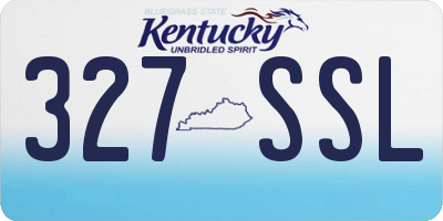 KY license plate 327SSL