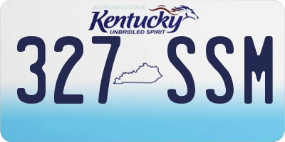 KY license plate 327SSM